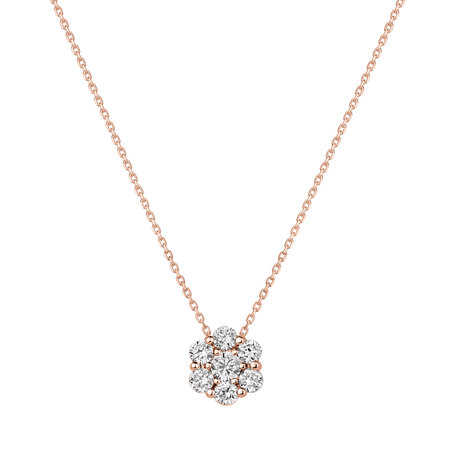 Diamond necklace Shiny Flower