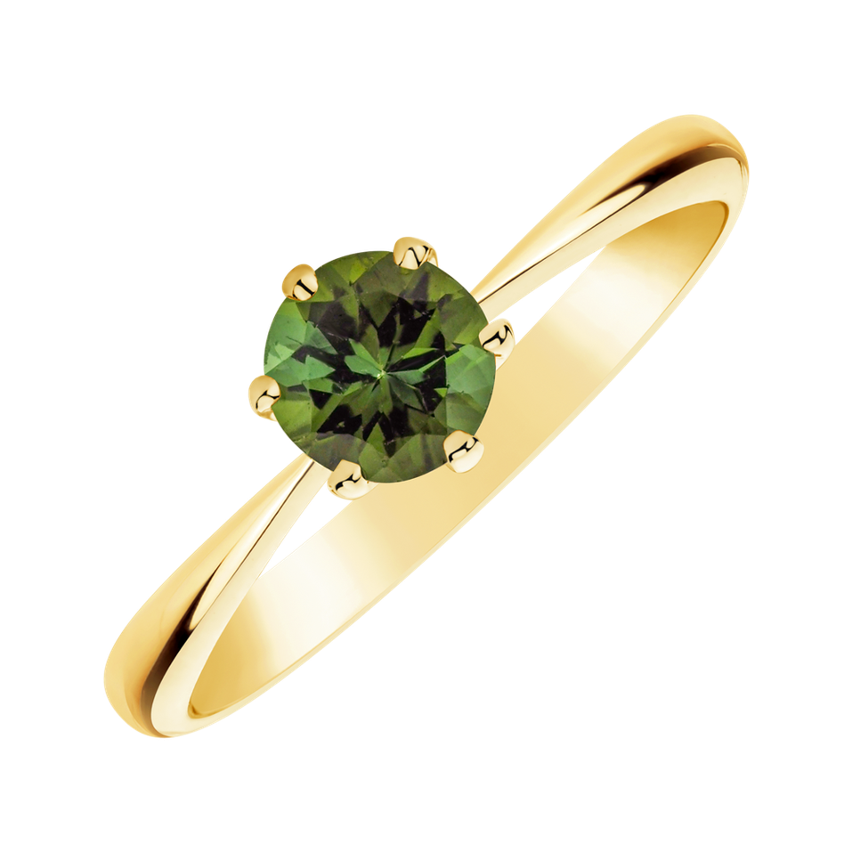 Ring with Green Tourmaline Bonbon