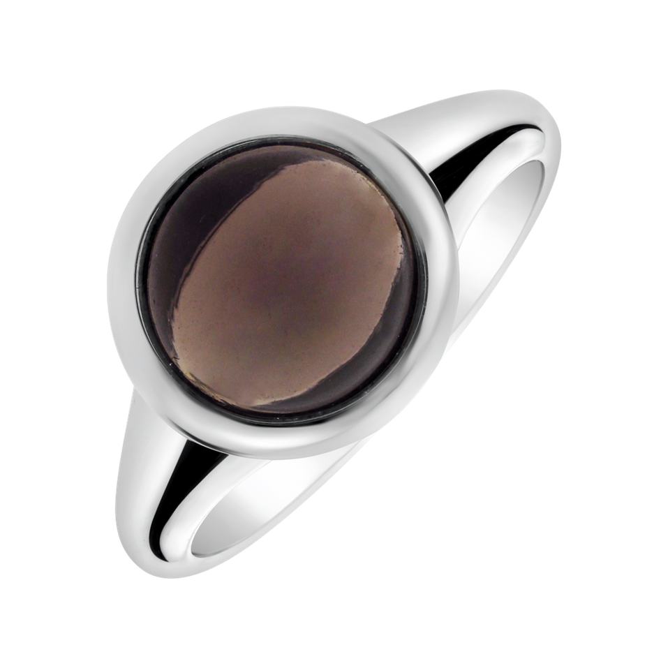 Ring with Smoky Quartz Bonbon