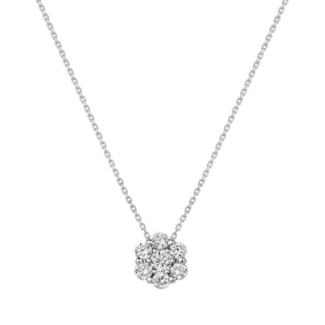 Diamond necklace Shiny Flower