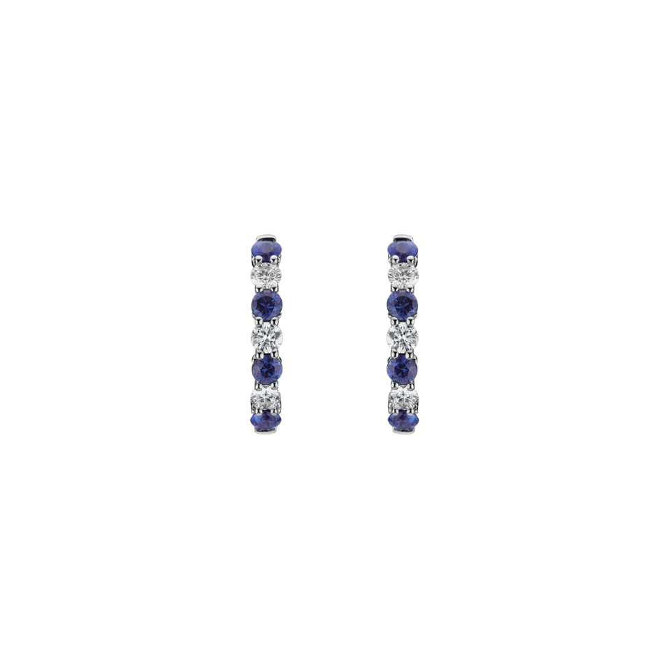 Diamond earrings and Sapphire Gem Grace