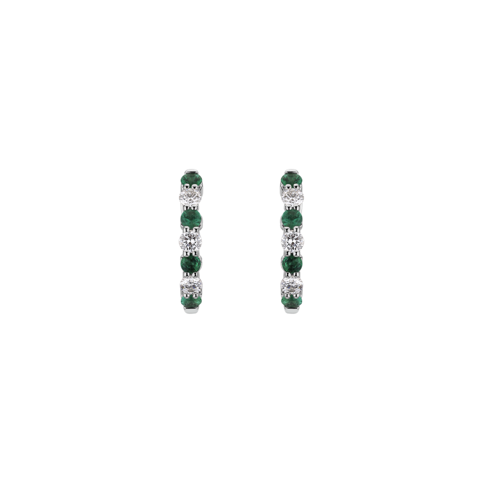 Diamond earrings and Emerald Gem Grace