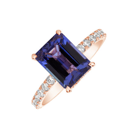 Diamond ring with Tanzanite Proud Promise