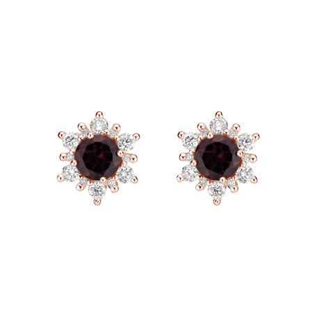 Diamond earrings with Tourmaline Purple Fancy Fairytale