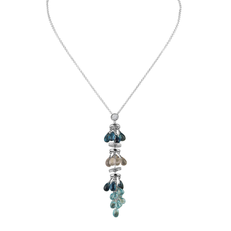 Diamond necklace with gemstones Dellucci