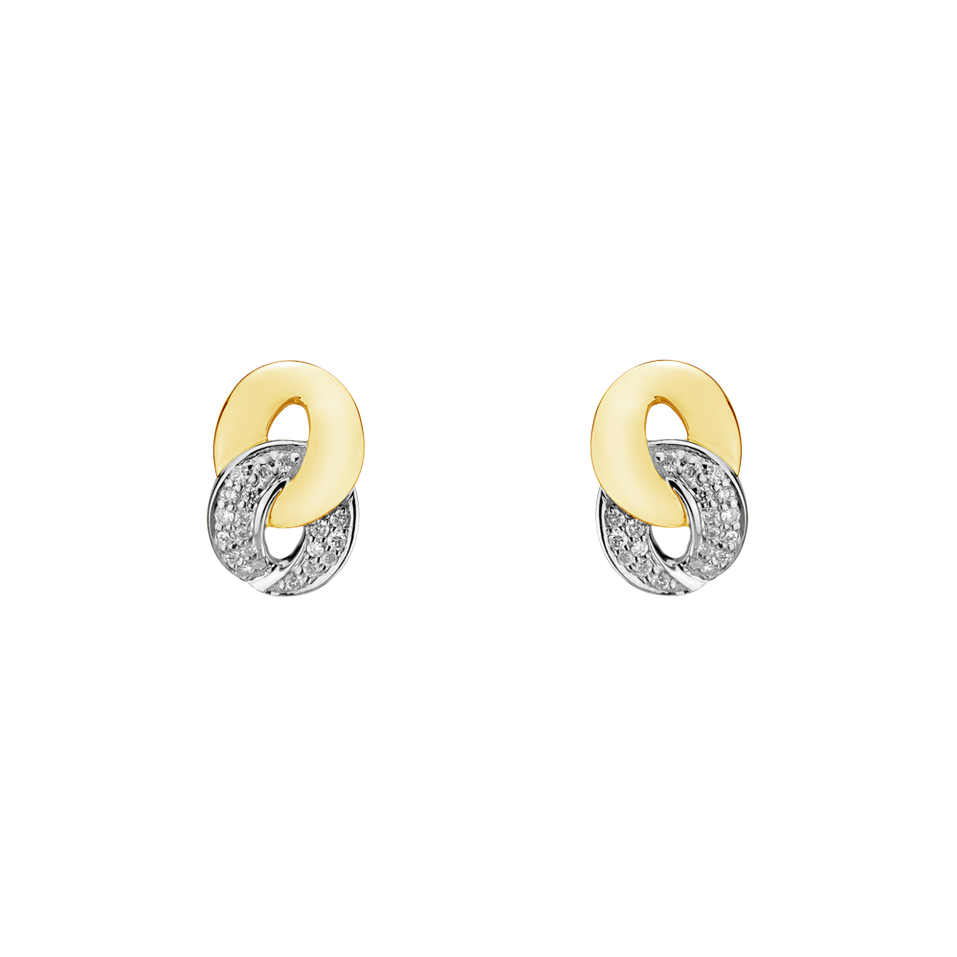 Diamond earrings Double Circle