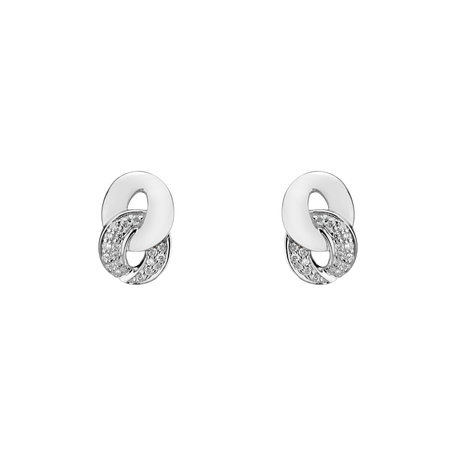 Diamond earrings Double Circle