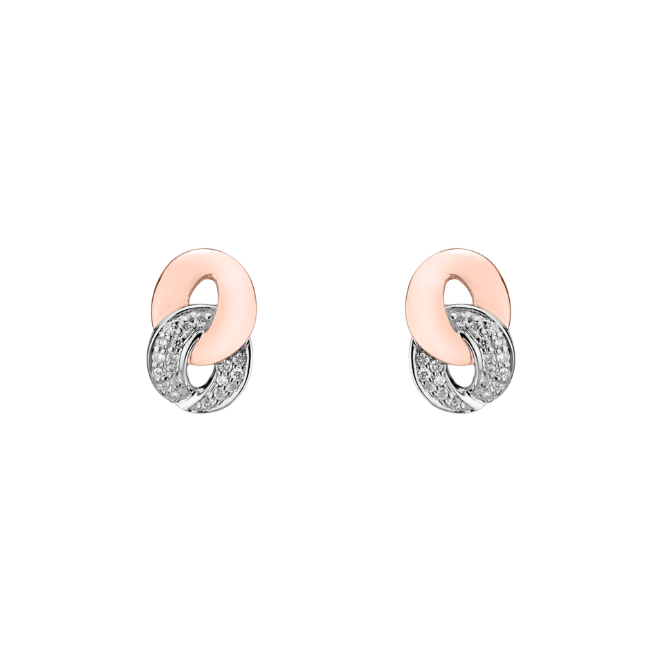 Diamond earrings Double Circle