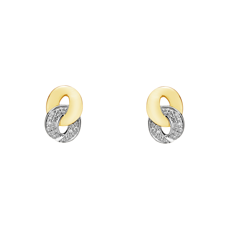 Diamond earrings Double Circle