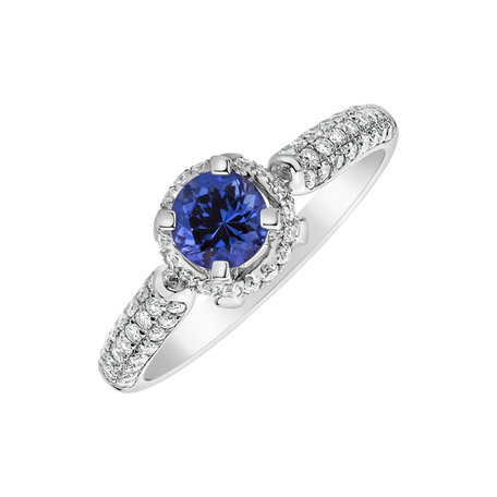 Diamond ring with Tanzanite Isabelle