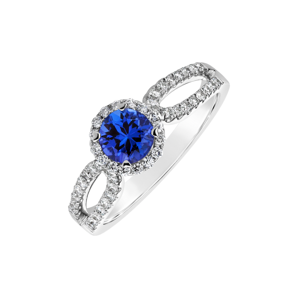 Diamond ring with Tanzanite Geneviév