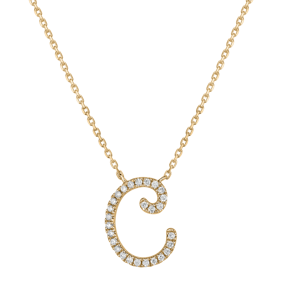 Diamond necklace Curly Glitter C