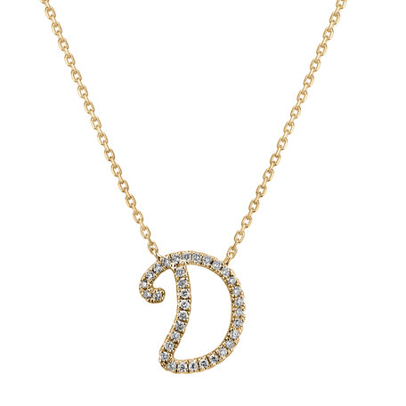 Diamond necklace Curly Glitter D