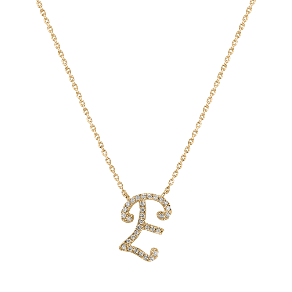 Diamond necklace Curly Glitter E