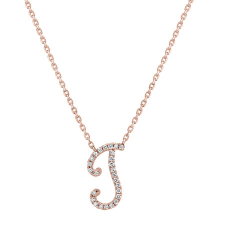 Diamond necklace Curly Glitter J