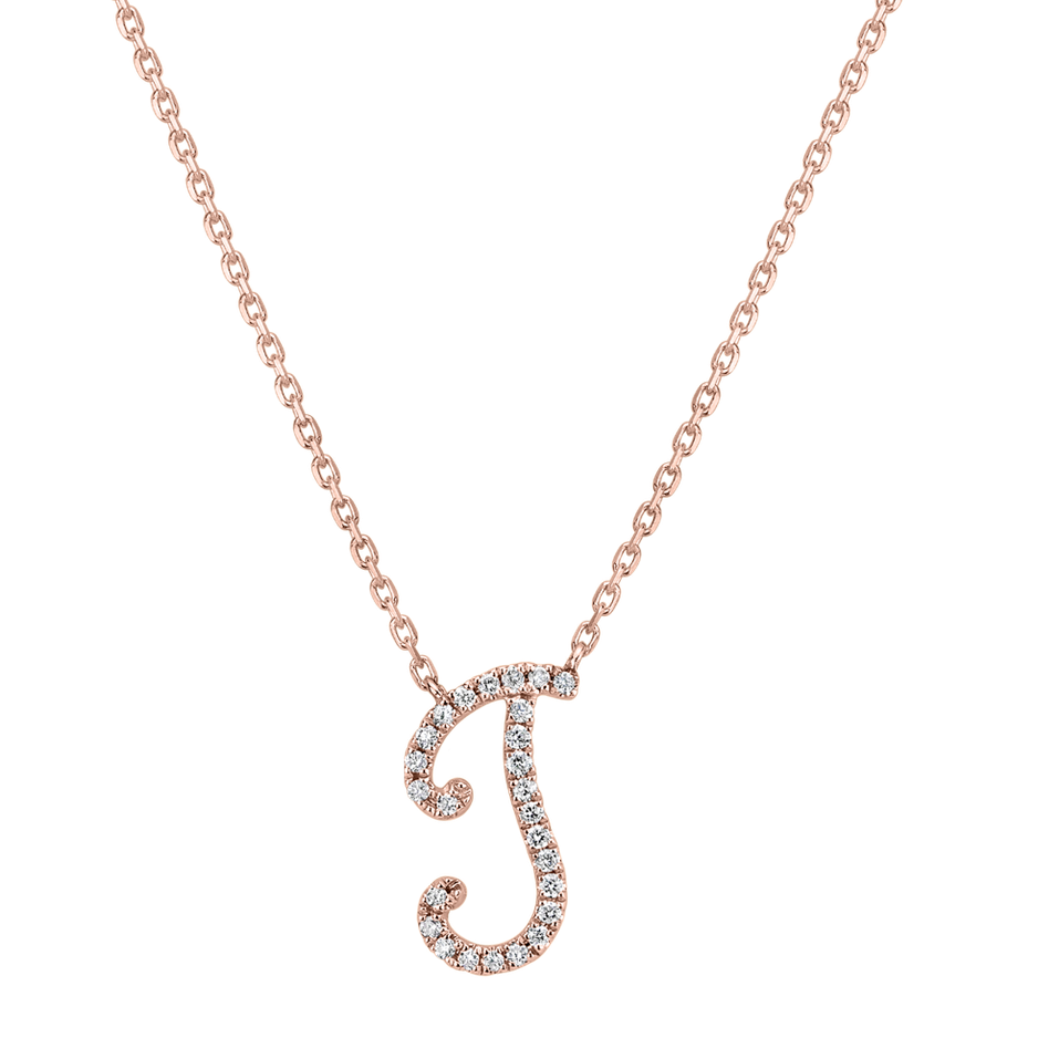 Diamond necklace Curly Glitter J