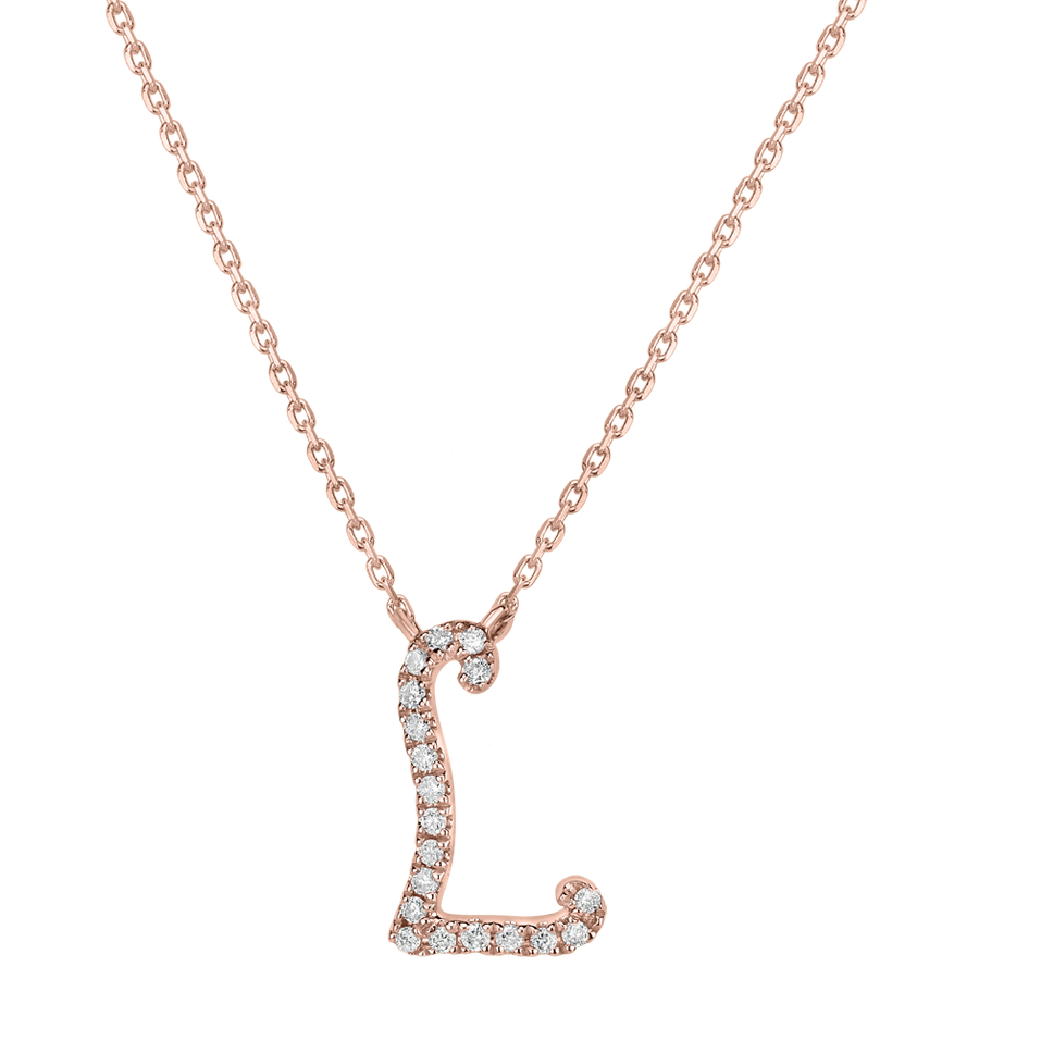 Diamond necklace Curly Glitter L