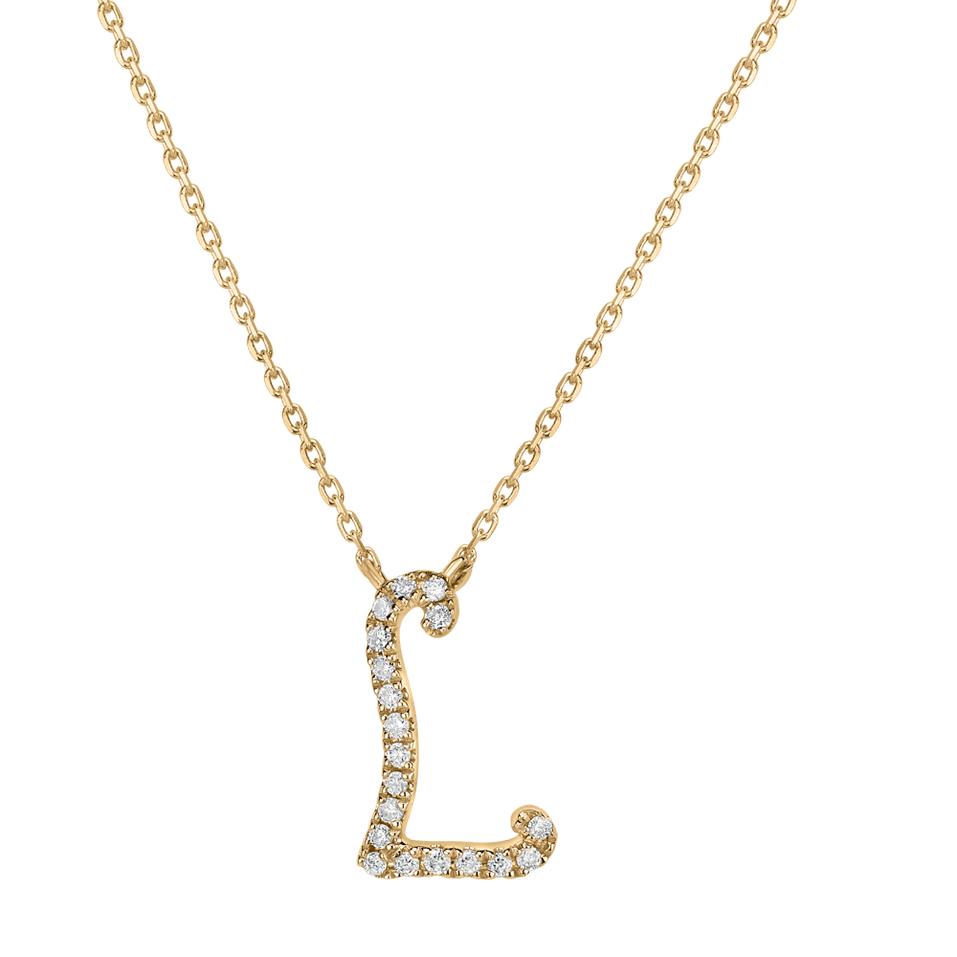 Diamond necklace Curly Glitter L