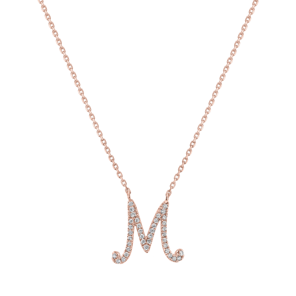 Diamond necklace Curly Glitter M