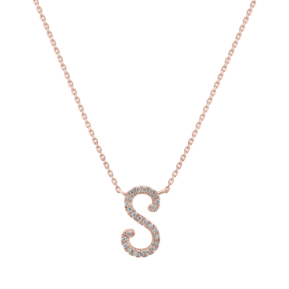 Diamond necklace Curly Glitter S