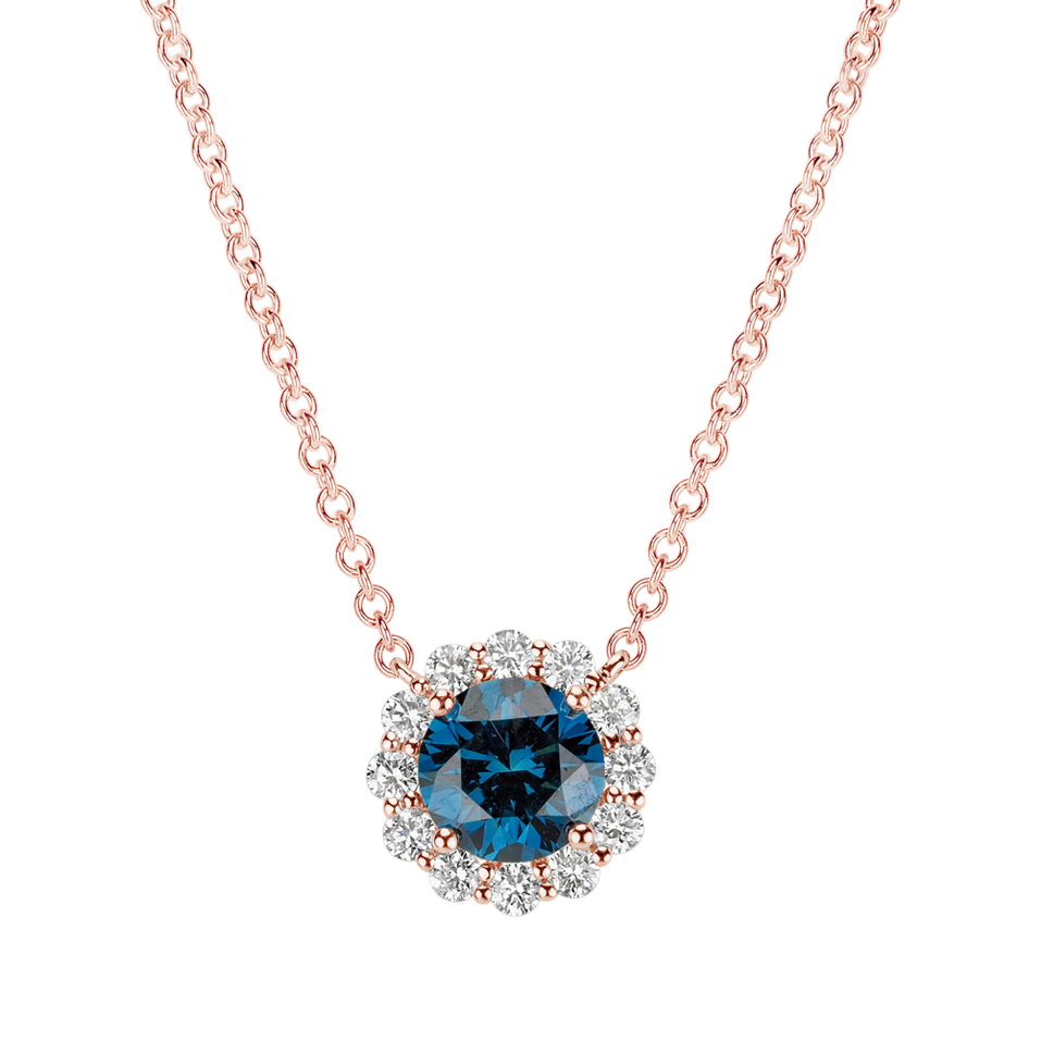 Necklace with blue and white diamonds Dream Sparkle