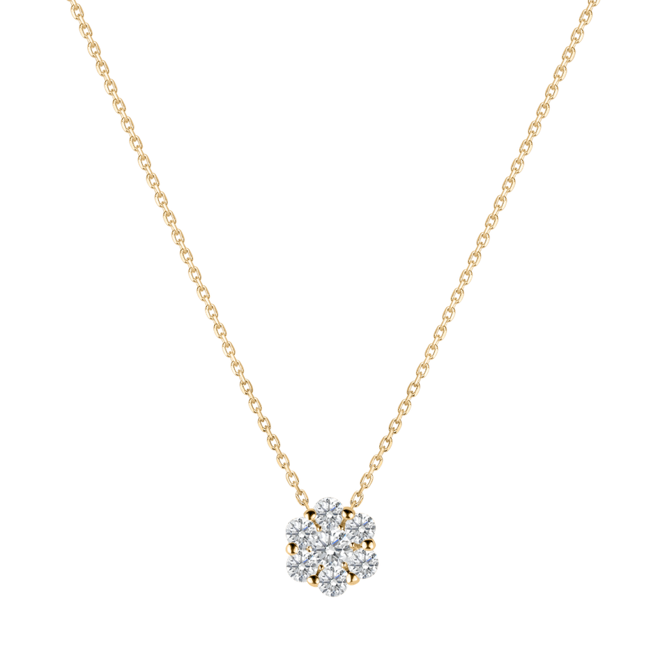 Diamond necklace Shiny Flower