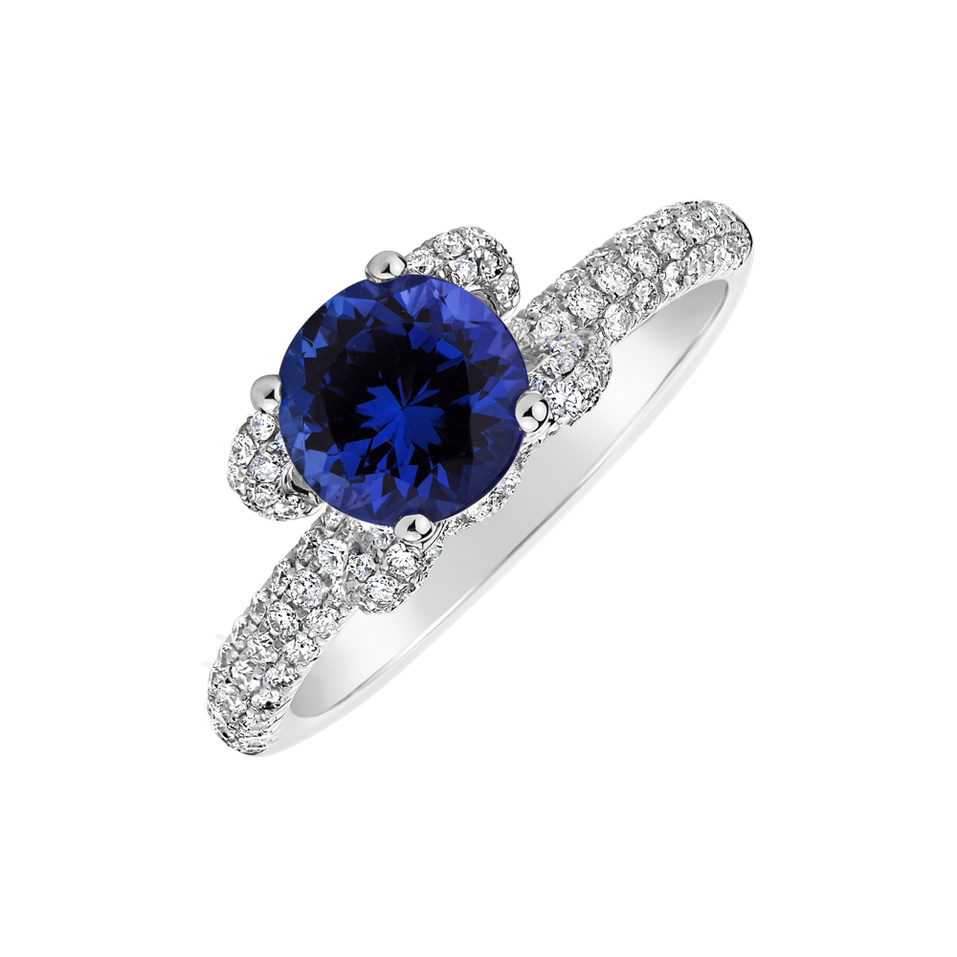 Diamond ring with Tanzanite Countess Star