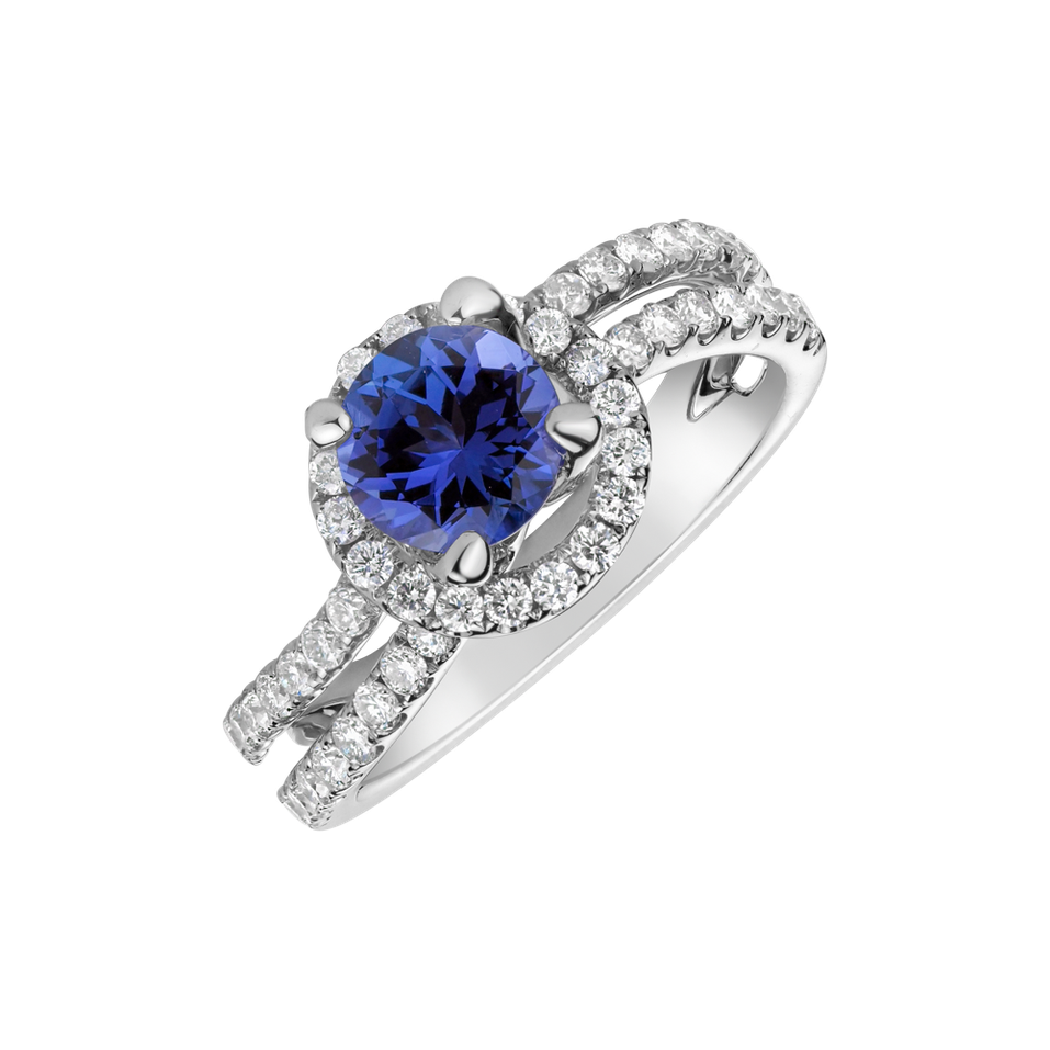 Diamond ring with Tanzanite Rosena