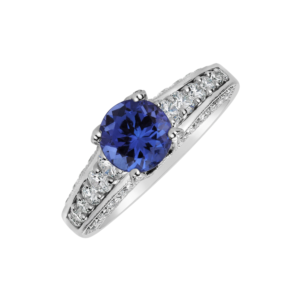 Diamond ring with Tanzanite Infinite Wonder