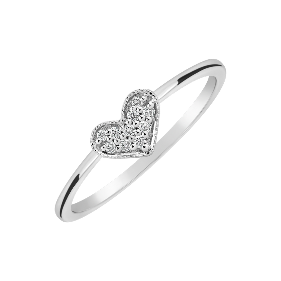 Diamond ring Shiny Heart