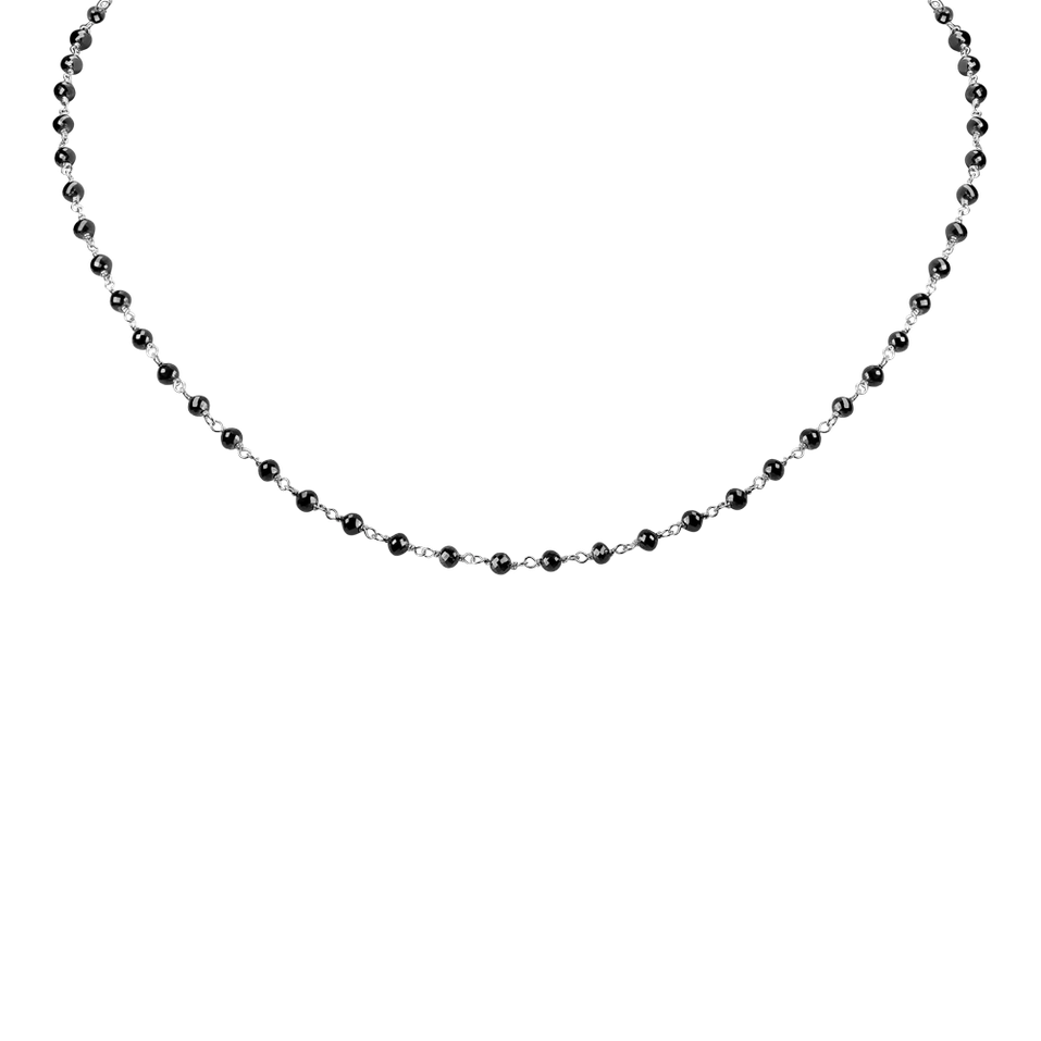 Necklace with black diamonds Dark Melody