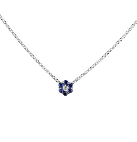 Diamond necklace with Sapphire Shiny Constellation