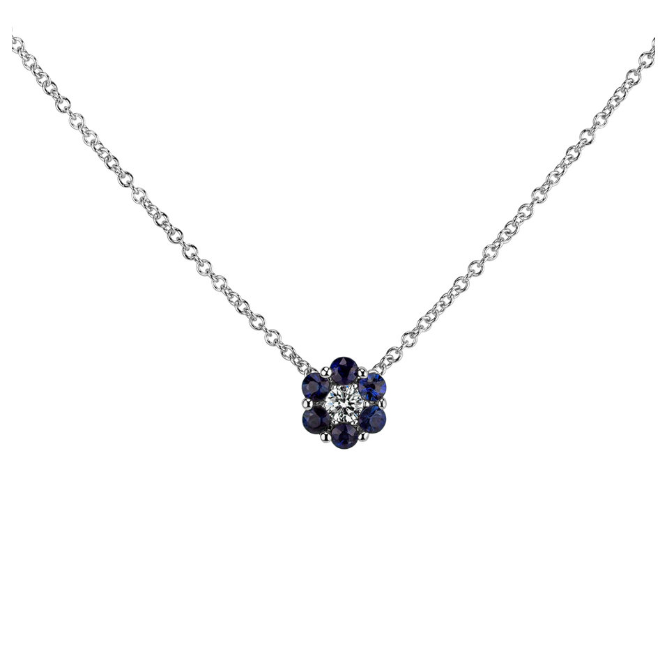 Diamond necklace with Sapphire Shiny Constellation