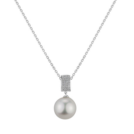 Diamond pendant with Pearl Nautical Sin