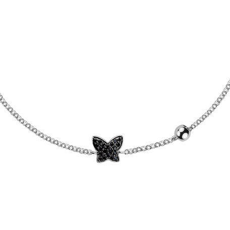 Bracelet with black diamonds My Butterfly