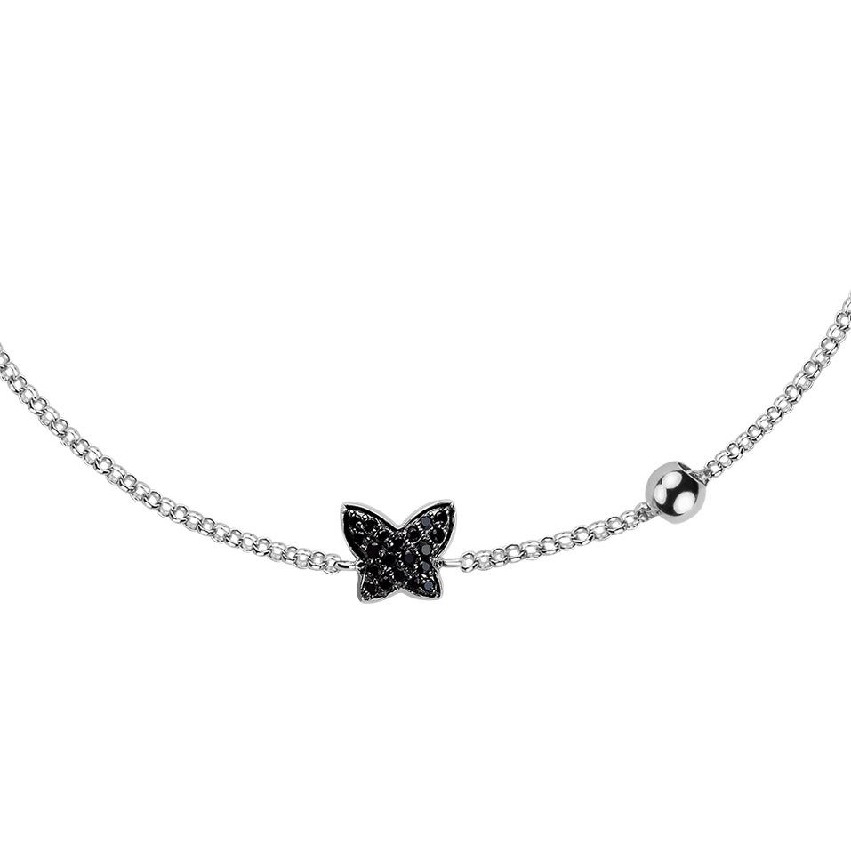 Bracelet with black diamonds My Butterfly