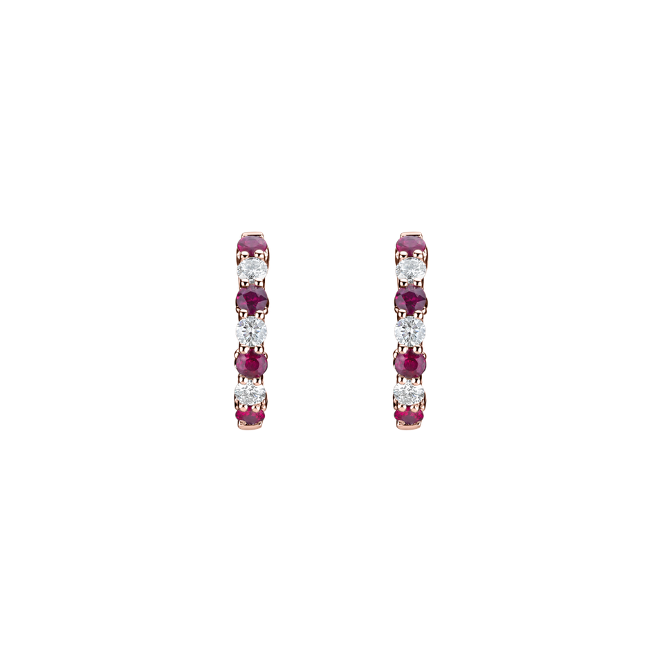 Diamond earrings and Ruby Gem Grace