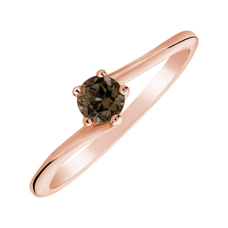 Ring with Smoky Quartz Bonbon