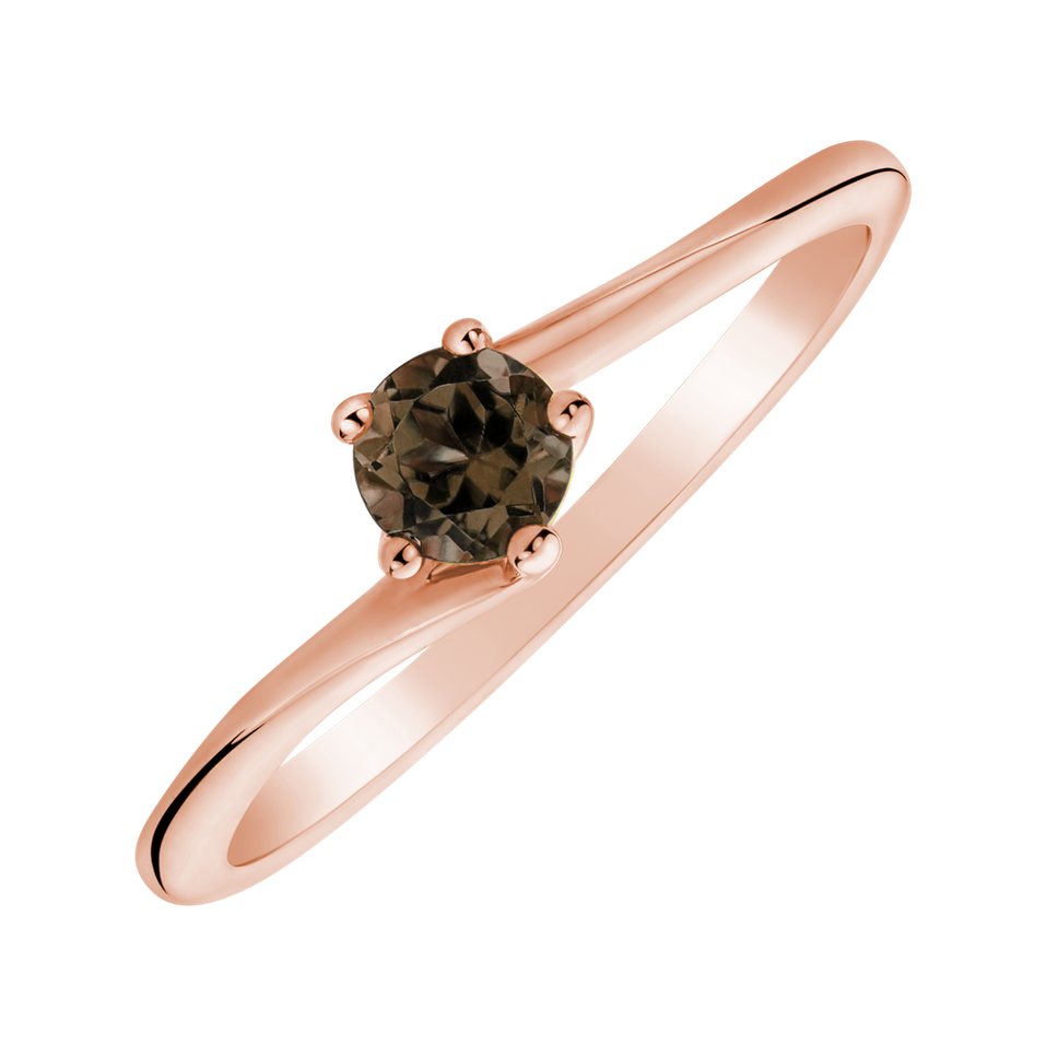 Ring with Smoky Quartz Bonbon