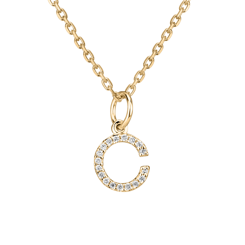 Diamond pendant Line Glitter  C