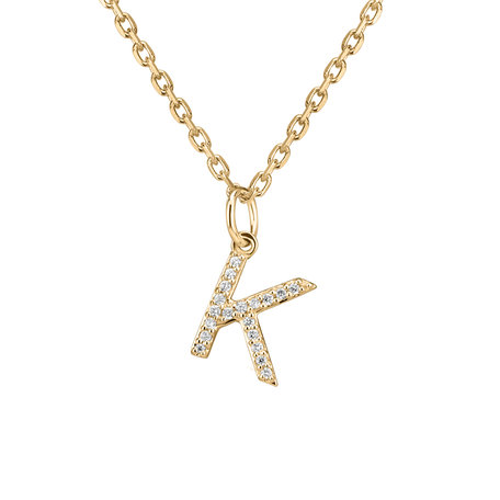 Diamond pendant Line Glitter  K