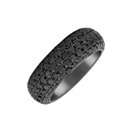 Ring with black diamonds Euanthe