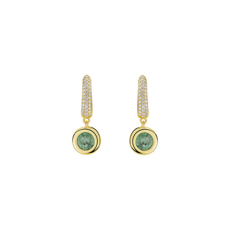 Diamond earrings with Emerald Starshine Essence