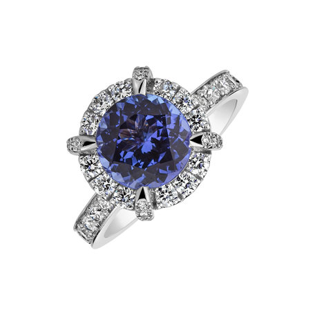 Diamond ring with Tanzanite Royal Envoy