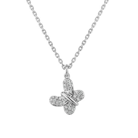 Diamond necklace Fairy Butterfly