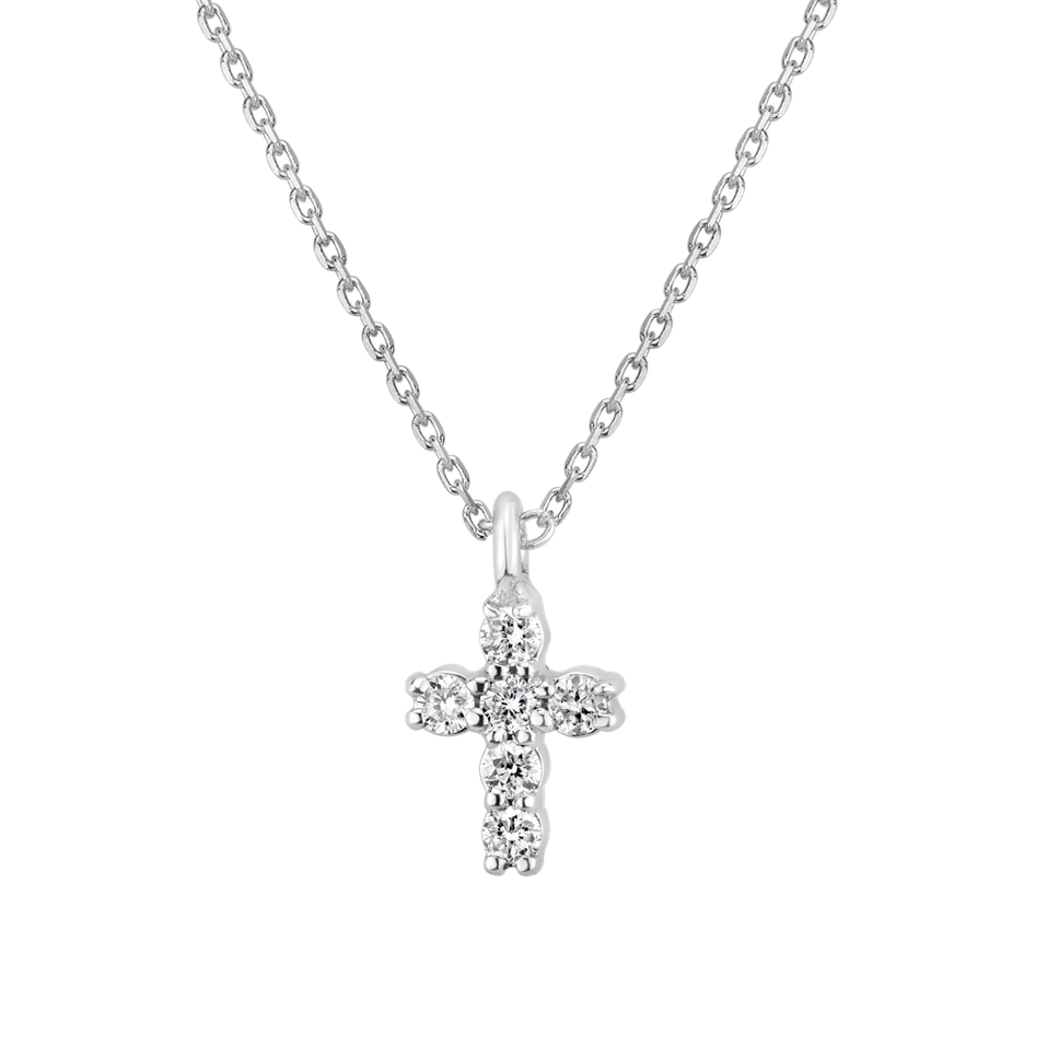 Diamond necklace Glossy Cross