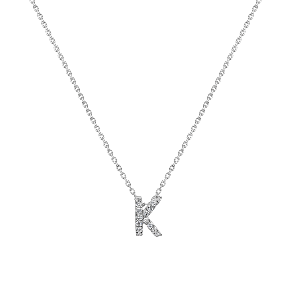 Diamond necklace Glittering Letter K