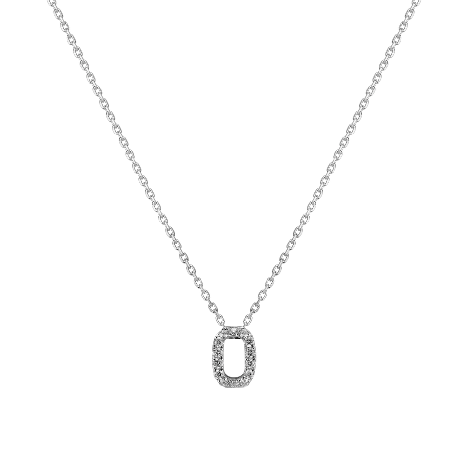 Diamond necklace Glittering Letter O