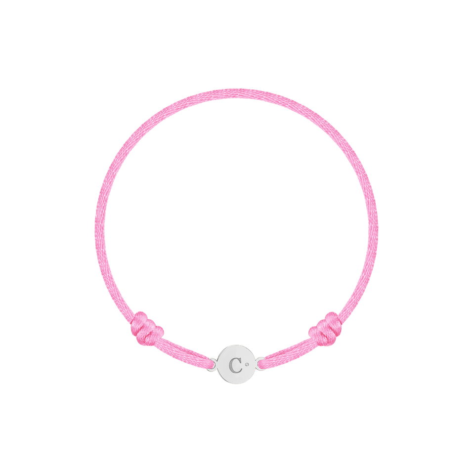 Children's diamond bracelet Circle Letter C