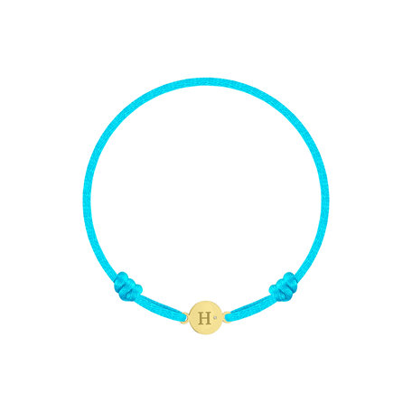 Children's diamond bracelet Circle Letter H